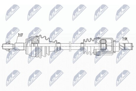 Полуось NTY NPW-FR-139