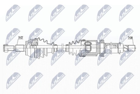 Полуось NTY NPW-FR-141