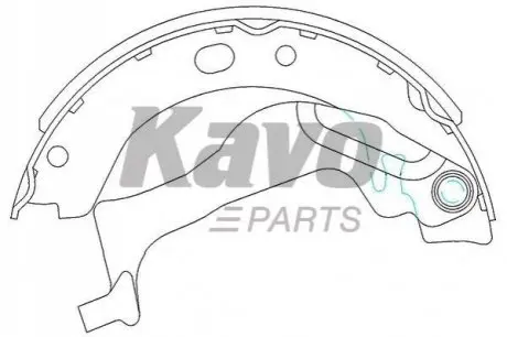 TOYOTA колодки ручного гальма Corolla 02- KAVO PARTS KBS-9909