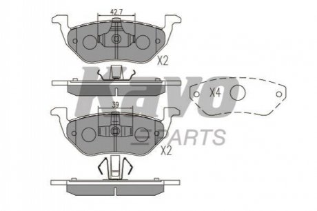 MAZDA Тормозные колодки задн. Tribute 04- KAVO PARTS KBP-4568