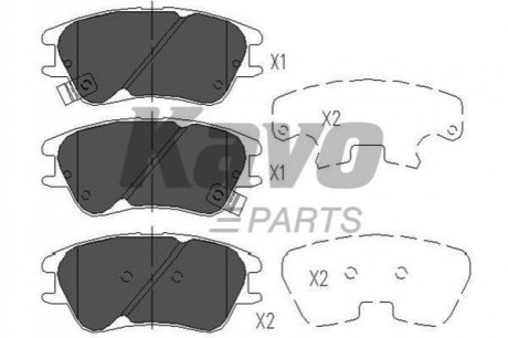 HYUNDAI гальмівні колодки передн.Atos 99- KAVO PARTS KBP-3009