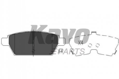 MAZDA гальмівні колодки задн.Mazda 6 2.3 KAVO PARTS KBP-4554 (фото 1)