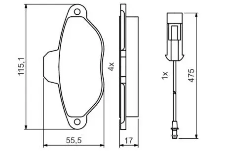 FIAT гальмівні колодки передні Punto 93- BOSCH 0986495475 (фото 1)