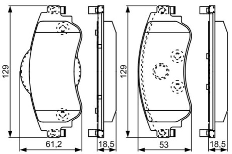 CITROEN гальм.колодки передн. C4 09- BOSCH 0986495304