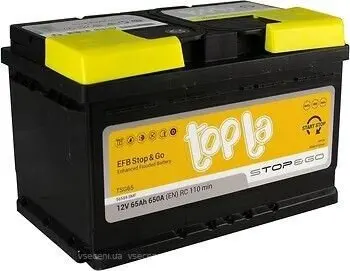 65 Ah/12V EFB Euro (0) TOPLA 112 065 (фото 1)