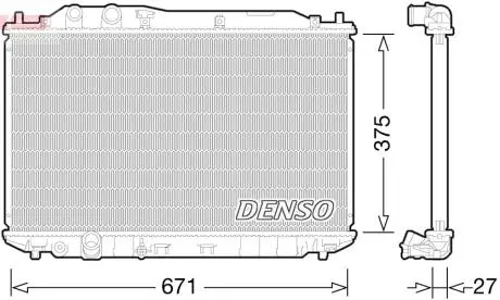 Радиатор HONDA Civic \'\'1,8 "05-12 DENSO DRM40029