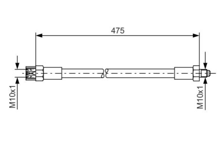 DB шланг гальмівний задній T2/LN1 BOSCH 1987476391