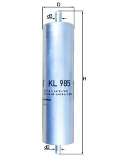 Паливний фільтр MAHLE / KNECHT KL985 (фото 1)