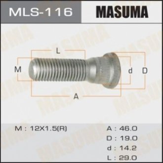Шпилька ступицы MASUMA MLS116 (фото 1)