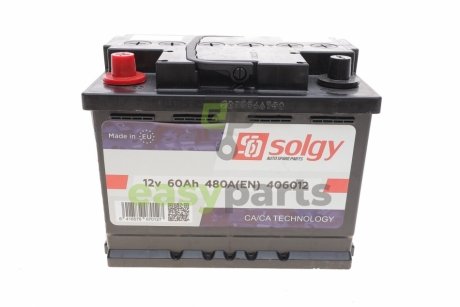 Акумуляторна батарея 60Ah/480A (242x175x190/+L) Solgy 406012