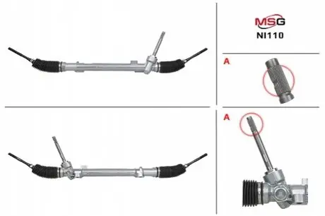 Рулевая рейка без ГУР новая NISSAN ROGUE (T32) 13-,X-TRAIL (T32) 13- MSG NI110