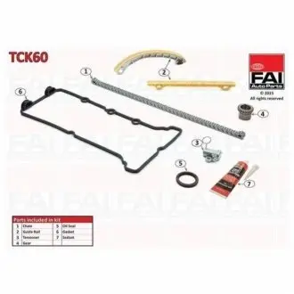 SUZUKI К-кт цепи ГРМ Grand Vitara II,Ignis,Liana,Swift III,SX4,Fiat Sedici 1.3/1.6 00- FAI TCK60