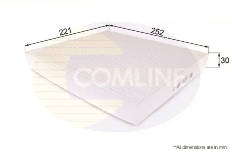 - Фільтр салону (аналогWP9298/LA343) Comline EKF210