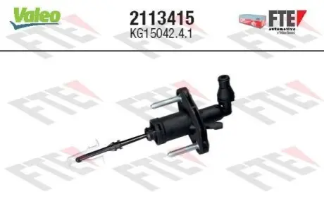 Главный цилиндр сцепления (15,87мм)) CADILLAC BLS; CHEVROLET CRUZE, ORLANDO; FIAT CROMA; OPEL ASTRA J, ASTRA J GTC, CASCADA, INSIGNIA A, INSIGNIA A COUNTRY, SIGNUM, VECTRA C 1.3D-3.2 04.02- Valeo 2113415