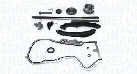 К-кт цепи ГРМ Audi A1/3,Seat,Skoda Fabia II,Octavia II,Rapid,Roomster,Golf V,VI,Jetta III,IV,Passat,Sharan,Tiguan,Touran 1.4/1.6TSI MAGNETI MARELLI 341500000580