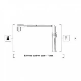 Комплект високовольтних проводів DAEWOO NUBIRA J150 - 1600 16V (E-TEC) 2000- [941365120935] MAGNETI MARELLI MSK935