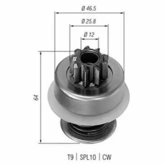 Бендикс (z=9) AUDI 80 0,9-1,3, 1,6D/TD VW 0,8-1,3, 1,6D/TD SEAT [940113020015] MAGNETI MARELLI AMB0015