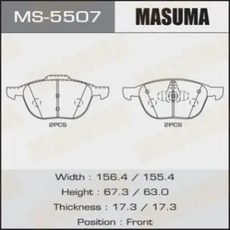 Колодка гальмівна передня Ford Focus (04-)/ Mazda 3 (03-), 5 (05-15) M MASUMA MS5507
