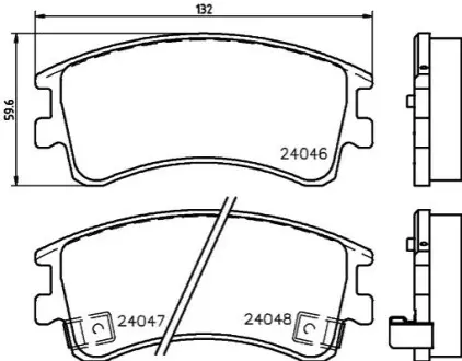 Фото гальмівні колодки MAZDA 6 "F "02-"08 NISSHINBO NP5007 Гальмівні колодки MAZDA 6 "F "02-"08 NISSHINBO NP5007