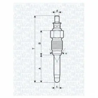 Свічка розжарювання RENAULT MEGANE II 1.5 DCI 05- [062900059304] MAGNETI MARELLI UX26A