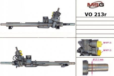 Рульова рейка з ГУР Volvo S60, Volvo V70, Volvo Xc70 MSG VO213R