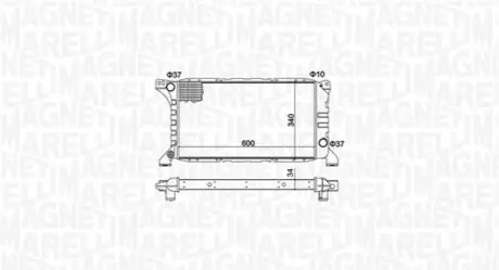 Радиатор двигателя FORD TRANSIT 2,5D MAGNETI MARELLI BM1935