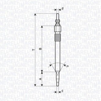 Свічка розжарювання Jeep Cherokee 02- MAGNETI MARELLI UC71A