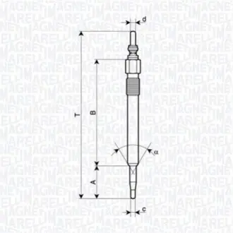 Свічка розжарювання Jeep Cherokee 02- MAGNETI MARELLI UC71A
