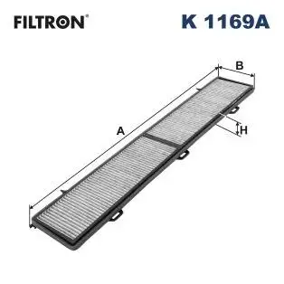 Фiльтр салону вугiльний FILTRON K1169A