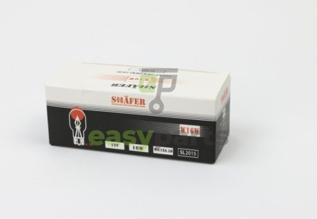 Лампа 12V W16W 16W W2.1x9.5d SHAFER SL2015