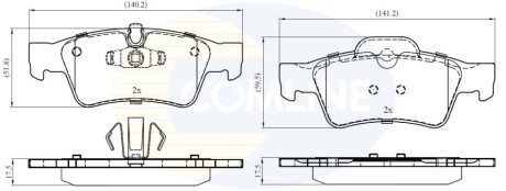 - Гальмівні колодки до дисків Comline CBP06059 (фото 1)