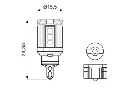 LED Gigalight автолампа W16W 2шт. колір./температура - холодний 6000K BOSCH 1987301523