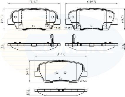 - Гальмівні колодки до дисків Comline CBP36009