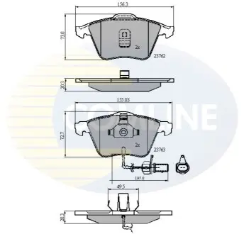 Фото - Гальмівні колодки до дисків Comline CBP11200 - Гальмівні колодки до дисків Comline CBP11200