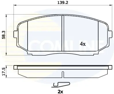 - Гальмівні колодки до дисків Comline CBP31724