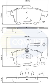 - Гальмівні колодки до дисків Comline CBP12032