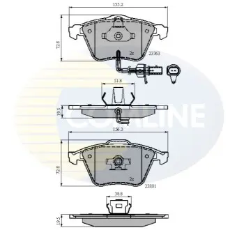 Фото - Гальмівні колодки до дисків Comline CBP11753 - Гальмівні колодки до дисків Comline CBP11753