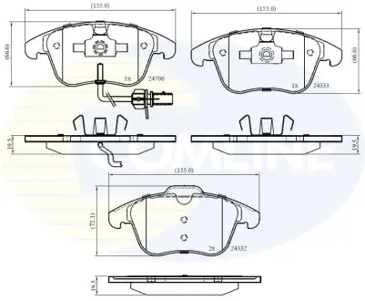 - Гальмівні колодки до дисків Comline CBP11591