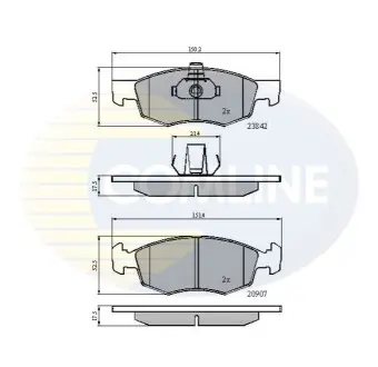 - Гальмівні колодки до дисків Comline CBP01221
