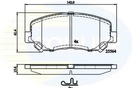 - Гальмівні колодки до дисків Comline CBP32252