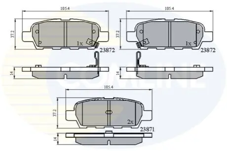 - Гальмівні колодки до дисків Comline CBP3912