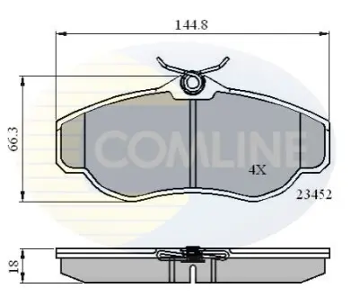 - Гальмівні колодки до дисків Comline CBP0162