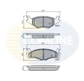 - Гальмівні колодки до дисків Comline CBP0149