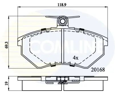 - Гальмівні колодки до дисків Comline CBP0511