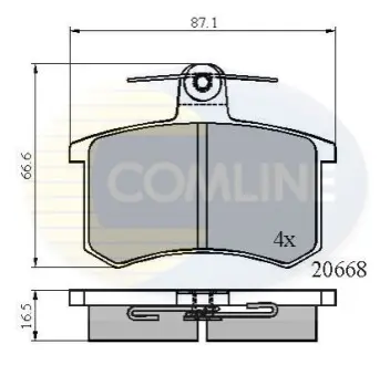 - Гальмівні колодки до дисків Comline CBP0558