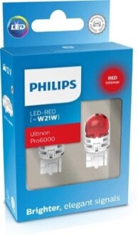 W21W LED red Ultinon Pro6000 PHILIPS 11065RU60X2