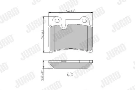 Фото колодки гальмівні VW Touareg Jurid 573297J Колодки гальмівні VW Touareg Jurid 573297J