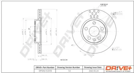 Drive+ - Гальмівний диск DR!VE+ DP1010.11.0729