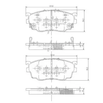 Гальмiвнi колодки дисковi NIPPARTS J3603051
