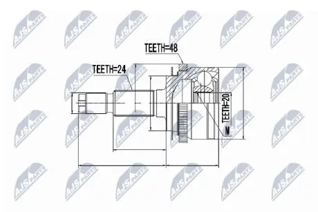 Шарнир равных угловых скоростей NTY NPZ-KA-311